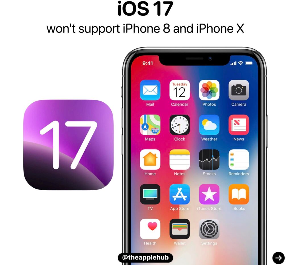 iOS17でサポート終了するiPhone