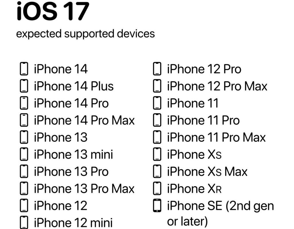 iOS17対応機種