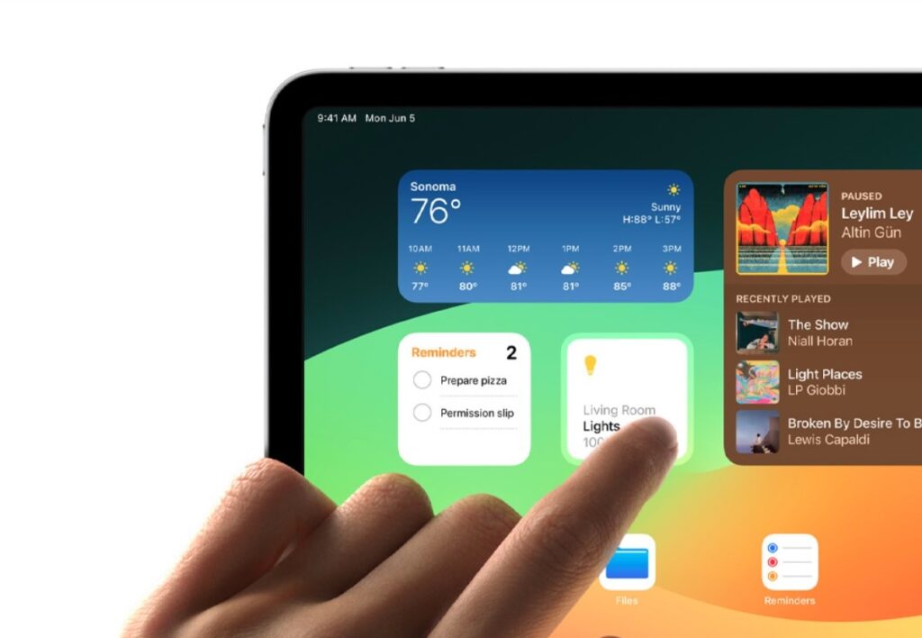 iPadOS17 インタラクティブなウィジェット