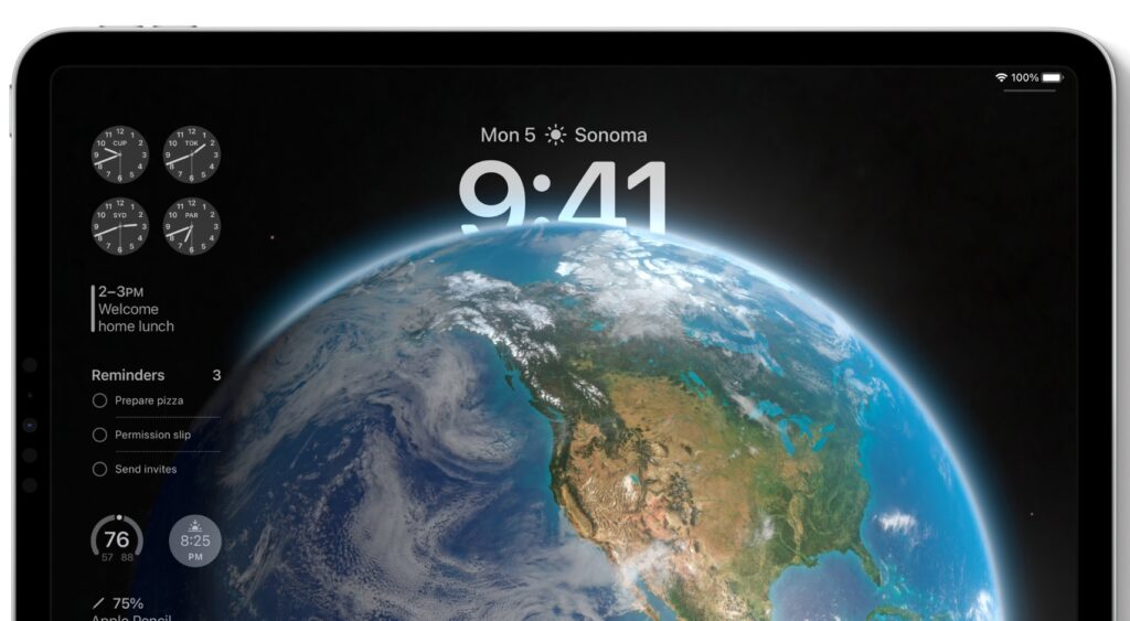 iPadOS17 ロック画面カスタマイズ