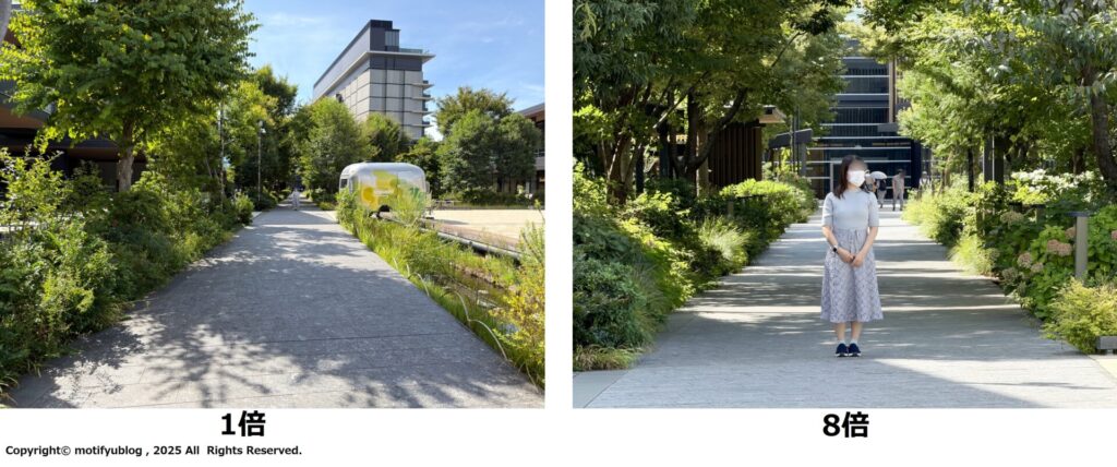 人物写真1倍と8倍の比較_iPhone 17 Pro