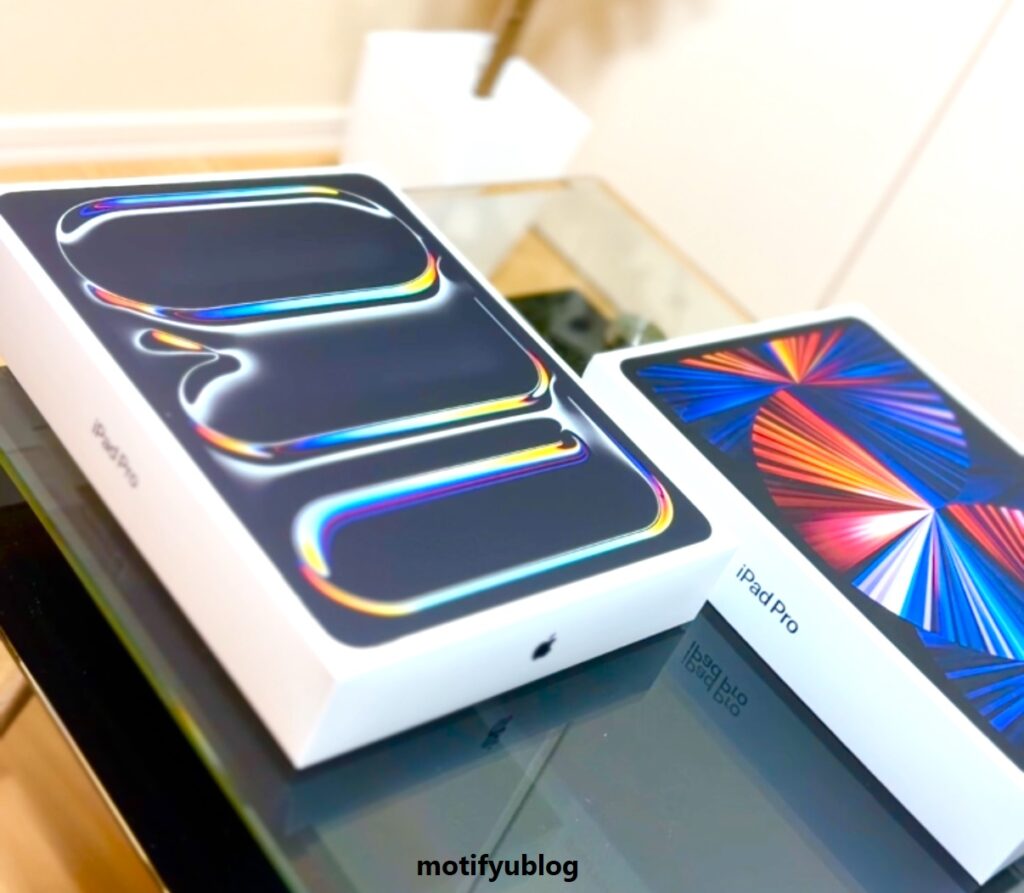 M5とM1 iPad Proの外箱比較