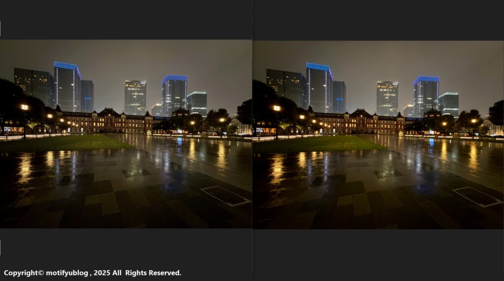 iPhone 17 ProとiPhone 14 Pro　超広角カメラ比較 夜景