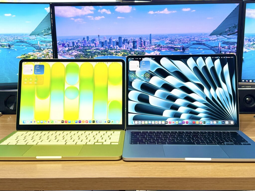 MacBook Neo ベゼル 画面比較