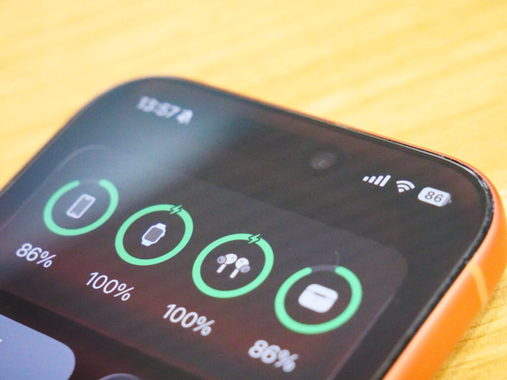 iPhone 17 Pro バッテリー関係表示画面